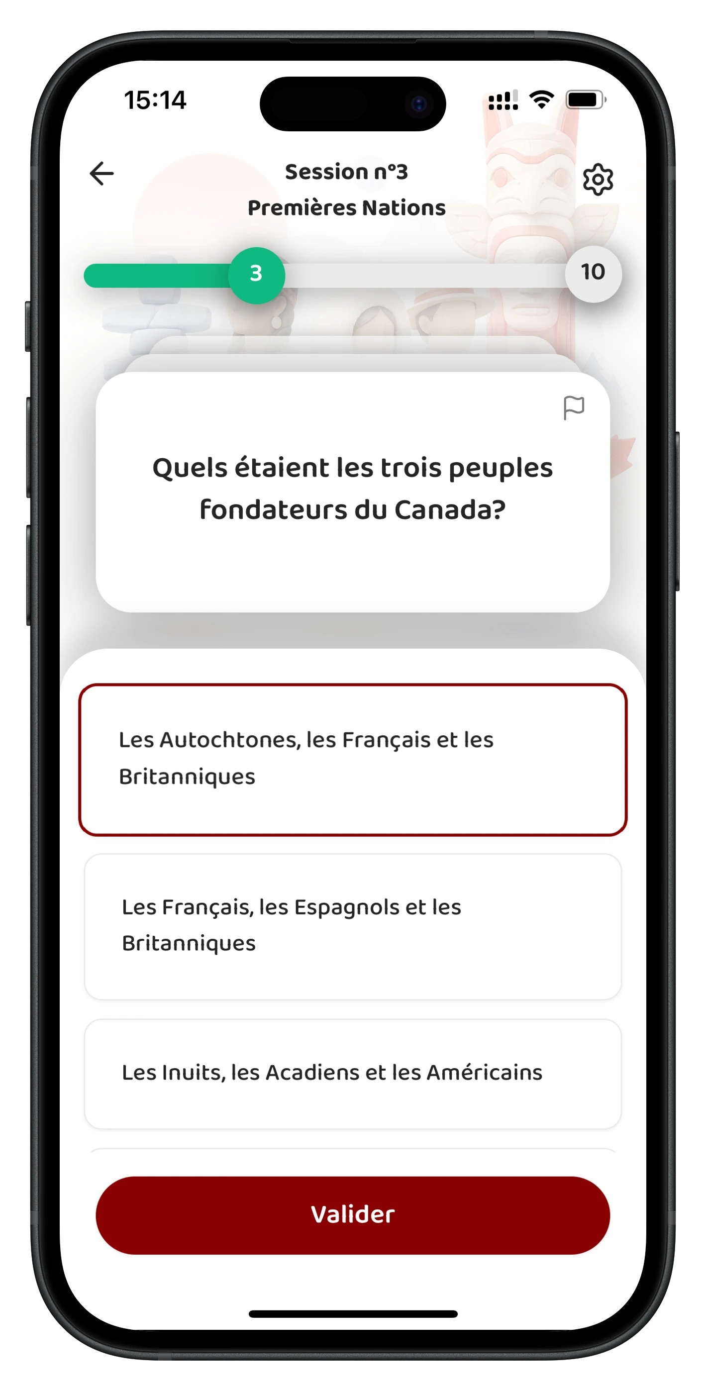 Capture d'écran de l'application Beaver O! 2